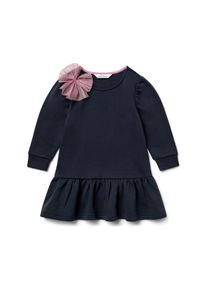 Tchibo - Kinder-Sweat-Kleid mit Schleife - M&auml;dchen - Gr. 122/128 - dunkelblau