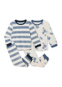 Tchibo - 2 Kinder-Nicki-Pyjamas - Gr. 98/104 - wei&szlig;