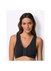 B&uuml;gelloser BH, Damen, Gr. 85, Cup C, schwarz-wei&szlig; (wei&szlig;, schwarz), 95% Baumwolle, 5% Elasthan, BHs