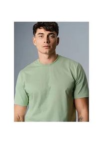 T-Shirt TRIGEMA "TRIGEMA T-Shirt DELUXE Baumwolle", Damen, Gr. S, gr&uuml;n (gr&uuml;n tea), Single Jersey, 100% Baumwolle, Basic, lang, Rundhals, Shirts T-Shirt