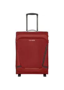 Handgep&auml;ck-Trolley Travelite "JETPACK Multi 2 Cabin, konzipiert f&uuml;r Condor & Ryanair", Gr. B/H/T: 40cm x 55cm x 20cm 41 l, rot, Polyester, unifarben mit Farbeins&auml;tzen, Koffer, Weichgep&auml;ck-Koffer Handgep&auml;ck f&uuml;r die meisten g&auml;ngigen Airlines