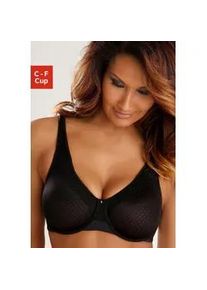 Minimizer-BH Nuance, Damen, Gr. 75, Cup C, schwarz, Netz, Obermaterial: 85% Polyamid, 15% Elasthan, BHs Minimizer-BH, mit Spitzenborte