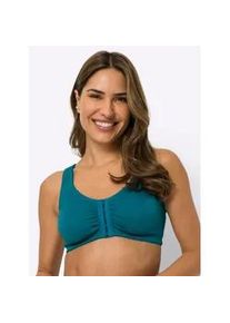 Entlastungs-BH, Damen, Gr. 11,5, Cup D, blau (aquapetrol, elfenbein, bedruckt), 95% Baumwolle, 5% Elasthan, BHs Entlastungs-BH