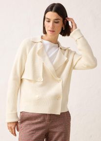 bonprix Strickjacke mit Wolle, beige, Gr.40/42 (M), legere Strickjacke mit Wollanteil und schm&uuml;ckenden Kn&ouml;pfen, 46% Baumwolle