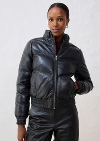 bonprix Leder-Steppjacke aus Lammnappa, schwarz, Gr.42, Ideal f&uuml;r den &Uuml;bergang! Leicht gef&uuml;tterte Leder-Steppjacke aus hochwertigem Lammnappa,, aus Nappaleder