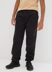 bonprix Thermo Loose-Fit -Schlupfhose mit Jerseyfutter, schwarz, Gr.152, Coole Jungen Twill Thermo Schlupfhose, 97% Baumwolle