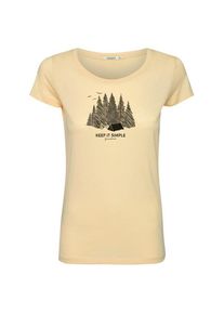 Greenbomb Nature Camping Loves T-Shirt Damen (Gr XS |beige)