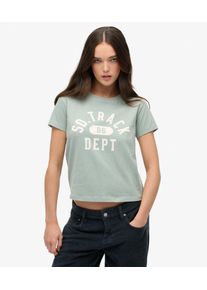 Superdry Damen Athletic Grafik T-shirt in Schmaler Passform Green - Gr&ouml;&szlig;e: 40 21024215022561KN019