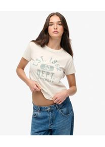 Superdry Damen Athletic Grafik T-shirt in Schmaler Passform White - Gr&ouml;&szlig;e: 42 21024215022568ML020