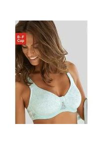 T-Shirt-BH Nuance, Damen, Gr. 105, Cup D, gr&uuml;n (mint, wei&szlig;), Jersey, Obermaterial: 85% Baumwolle, 10% Polyamid, 5% Elasthan, BHs T-Shirt-BH, mit B&uuml;gel und breiteren Tr&auml;gern, Topseller