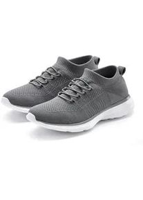 Sneaker Lascana "Slipper, Halbschuh, Turnschuhe, ultraleicht und bequem", Damen, Gr. 36, grau, Obermaterial: 100% Textilmaterial. Decksohle: 100% Textilmaterial. Futter: 100% Textilmaterial. Laufsohle: 100% Synthetik, unifarben, Basic, Schuhe Sneaker, zum Reinschl&uuml;pfen mit elastischen Schn&uuml;rb&auml;ndern VEGAN, Topseller