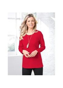 Langarmshirt Classic Basics "Shirt", Damen, Gr. 40, rot, 100% Baumwolle, unifarben, Rundhals, Shirts Langarmshirt