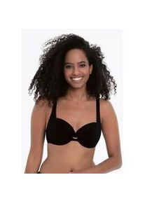 B&uuml;gel-Bandeau-Bikini-Top Rosa Faia "Hermine", Damen, Gr. 42, Cup E, schwarz, Elasthan, Polyamid, unifarben, Bikini-Oberteile, mit B&uuml;gel, Tr&auml;gerbreite gestaffelt, R&uuml;ckenfutter, verstellbare Tr&auml;ger