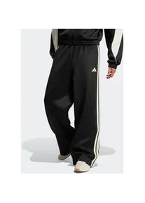 Sporthose Adidas SPORTSWEAR "W STADIUM TP", Damen, Gr. L, N-Gr, schwarz-wei&szlig; (schwarz, sanftes wei&szlig;), Obermaterial: 67% Polyester, 33% Baumwolle, Hosen Sporthose