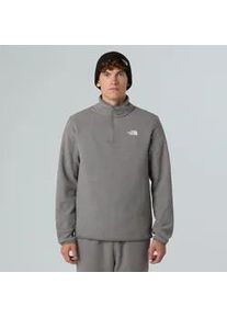 Fleecepullover The North Face "M GLACIER FLEECE 1/4 ZIP JACKET", Herren, Gr. XL, tnf mid grau heather, Obermaterial: 100% Polyester, Sweatshirts Fleecepullover, 1/4-langer Rei&szlig;verschluss, aus Polyester, feuchtigkeitsabweisend