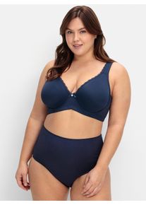 sheego Große Größen Bügel-BH im Doppelpack, marine+weiß, Größe 95B - Damen