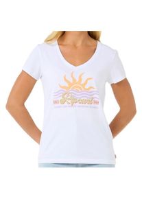 T-Shirt Rip Curl Cala V-Neck Tee Damen (Gr M |weiß)