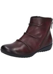 Stiefelette Josef Seibel "Josef Seibel Stiefelette Leder", Damen, Gr. 38, rot (bordeaux), Leder, Schuhe Stiefelette
