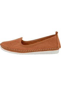 Slipper Andrea Conti, Damen, Gr. 38, braun (cognac), Glattleder, Leder, Schuhe Slipper