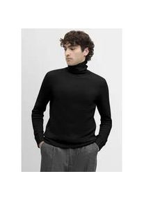 Strickpullover Cinque "CIZINO", Herren, Gr. M, schwarz, Strick, Obermaterial: 80% Baumwolle, 16% Polyamid, 4% Elasthan, unifarben, regular fit normal, hoch geschlossener Ausschnitt, eingesetzt B&uuml;ndchen, Pullover Strickpullover, regular fit, Rollkragen