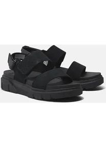 Sandale Timberland "GREYFIELD SANDAL BACKSTRAP SANDAL", Damen, Gr. 42 (11), schwarz (blk suede), Leder, Schuhe Sandale
