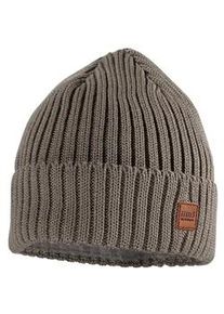 Strickm&uuml;tze MaxiMo, Jungen, Gr. 51, gr&uuml;n (fossil), Strick, Wolle, unifarben, M&uuml;tzen Strickm&uuml;tze, Wolle, gef&uuml;ttert, breiter Umschlag