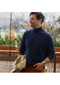 LANDS' END Kaschmir-Rollkragenpullover, Herren,  Blau, Kaschmir, by Lands' End