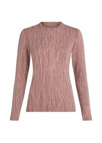 Merinounterwäsche Icebreaker Merino 260 Tech Vertex L/S Crewe AOP Damen (Gr S |braun)
