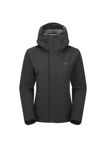 Rab Downpour Jacket Regenjacke Damen (Gr 44 |schwarz |wasserdicht)