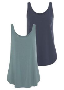 Lascana Longtop 'mit gerundetem Saum' mehrfarbig Gr. 36/38 für Damen. Mit Rundhals. Bequem. Nachhaltig.