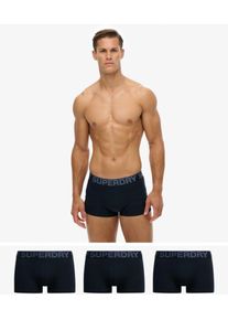 Superdry Herren Bio-baumwolle Trunk Dreierpack Navy - Gr&ouml;&szlig;e: S 107811660011098T001