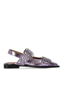 Ganni LAVENDER SLINGBACK BALLET FLAT SHOE WITH BUC - Gr. 37 (EU) - in Lila