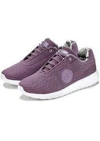 Sneaker Lascana ACTIVE "Halbschuh, Turnschuhe", Damen, Gr. 40, lila (dunkellila), Obermaterial: 100% Textilmaterial. Decksohle: 100% Textilmaterial. Futter: 100% Textilmaterial. Laufsohle: 100% Synthetik, unifarben, Basic, Schuhe Sneaker, mit atmungsaktivem Mesh-Obermaterial, herausnehmbare Innensohle, Topseller