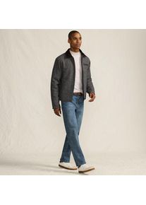 LANDS' END Wollmix-Jacke, Herren,  Schwarz, Wolle/Polyester/Polyester-Mischung, by Lands' End