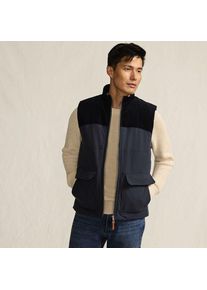LANDS' END Wattierte Weste im Material-Mix, Herren,  Blau, Polyester, by Lands' End