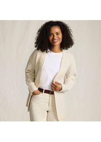 LANDS' END Offener Soft Touch Cardigan, Damen,  Wei&szlig;, Polyester/Viskose/Polyester-Mischung, by Lands' End