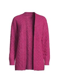 LANDS' END Offener Soft Touch Cardigan, Damen,  Pink, Polyester/Viskose/Polyester-Mischung, by Lands' End