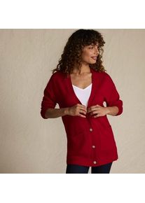 LANDS' END Merino-Cardigan mit Strasskn&ouml;pfen, Damen,  Rot, Wolle, by Lands' End