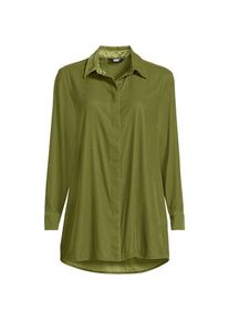 LANDS' END Samtbluse f&uuml;r Damen, Damen, size: regular, Gr&uuml;n, Polyester, by Lands' End