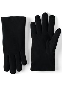 LANDS' END Veloursleder-Handschuhe, Damen,  Schwarz, Leder/Rauleder, by Lands' End