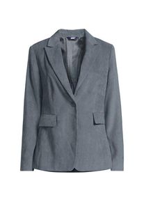 LANDS' END Stretchcord-Blazer, Damen,  Grau, Polyester/Nylon/Polyester-Mischung, by Lands' End