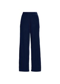 LANDS' END Samthose mit weitem Bein f&uuml;r Damen in Petite-Gr&ouml;&szlig;e, Damen, size: petite, Blau, Polyester, by Lands' End
