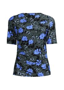 LANDS' END Silk Knit Gerafftes Shirt mit ellbogenlangen &Auml;rmeln, Damen,  Gr&uuml;n, Polyester-Mischung, by Lands' End