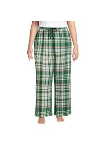 LANDS' END Pyjamahose aus reinem Baumwoll-Flanell, Damen,  Gr&uuml;n, Baumwolle, by Lands' End