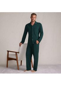 LANDS' END Jersey-Pyjamaset, Herren,  Gr&uuml;n, Elasthan/Baumwoll-Mischung, by Lands' End