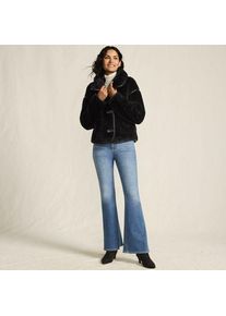 LANDS' END Webpelzjacke, Damen,  Schwarz, Polyester, by Lands' End