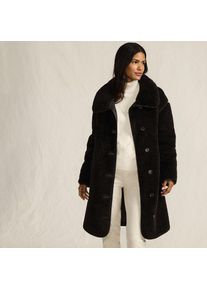 LANDS' END Webpelzmantel, Damen,  Braun, Polyester, by Lands' End