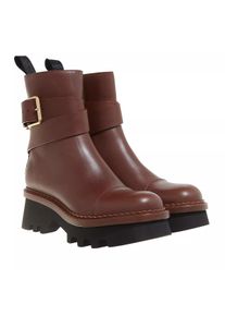 Chlo&eacute; Chlo&eacute; Stiefel & Boots - Owena Ankle Boots Smooth Leather - Gr. 41 (EU) - in Braun - f&uuml;r Damen