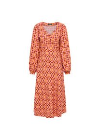 Kleid Tranquillo Lockeres Ecovero-Kleid V-Neck Damen (Gr 36 |rot)