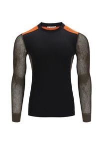 Aclima WoolNet Hybrid Crewneck Merinounterwäsche Herren (Gr M |schwarz)